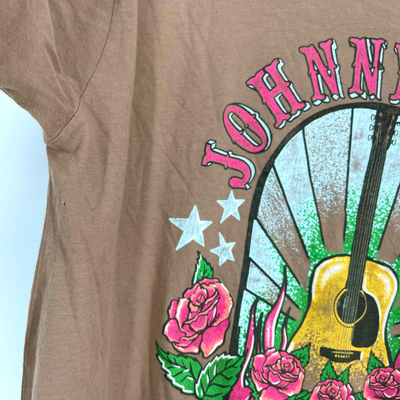 Daydreamer Johnny Cash American Legend Boyfriend Tee Brown Medium - Picture 4 of 6